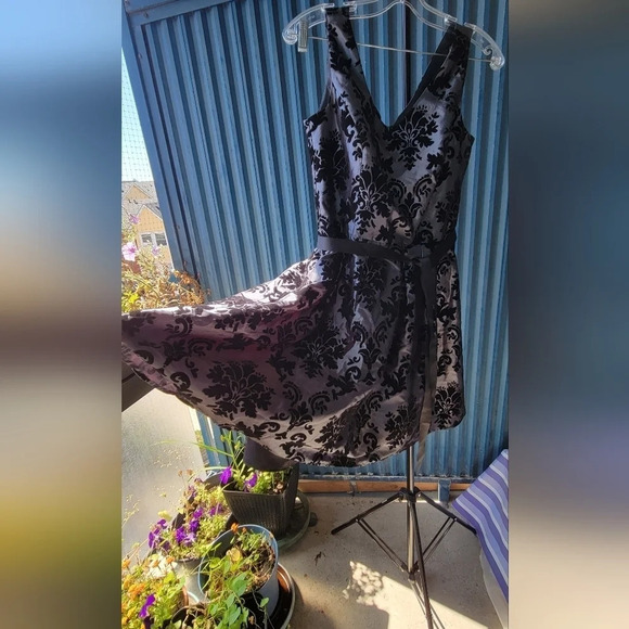 Black Collection Black Velvet  Cocktail Dress Sleeveless Small - Picture 7 of 16